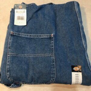 NWT Dickies Men's Denim Bib Overalls Relaxed Perfect Cond. 44 x 30 Extra Large